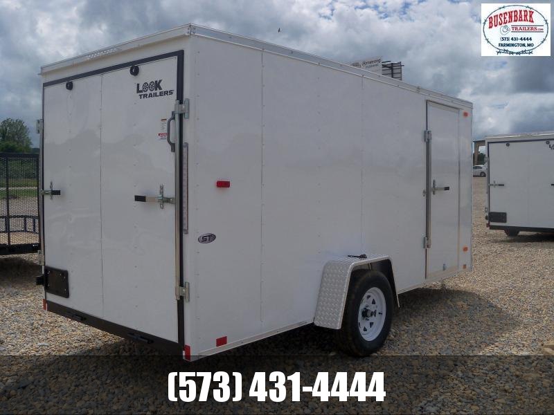 14X072 Look White Enclosed Cargo Trailer Ramp Rear Door LSCAA6.0X14S12FC 14X072 Look White Enclosed Cargo Trailer Ramp Rear Door LSCAA6.0X14S12FC