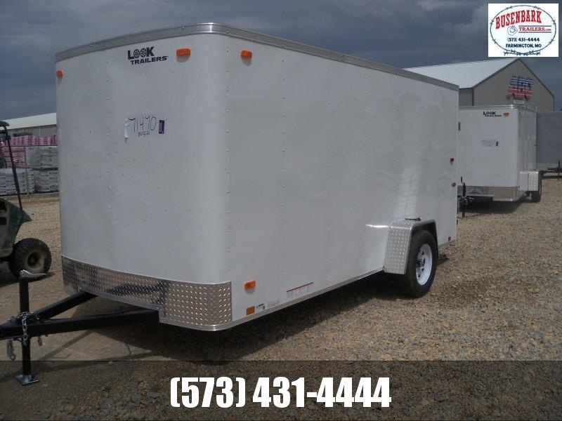 14X072 Look White Enclosed Cargo Trailer Ramp Rear Door LSCAA6.0X14S12FC 14X072 Look White Enclosed Cargo Trailer Ramp Rear Door LSCAA6.0X14S12FC