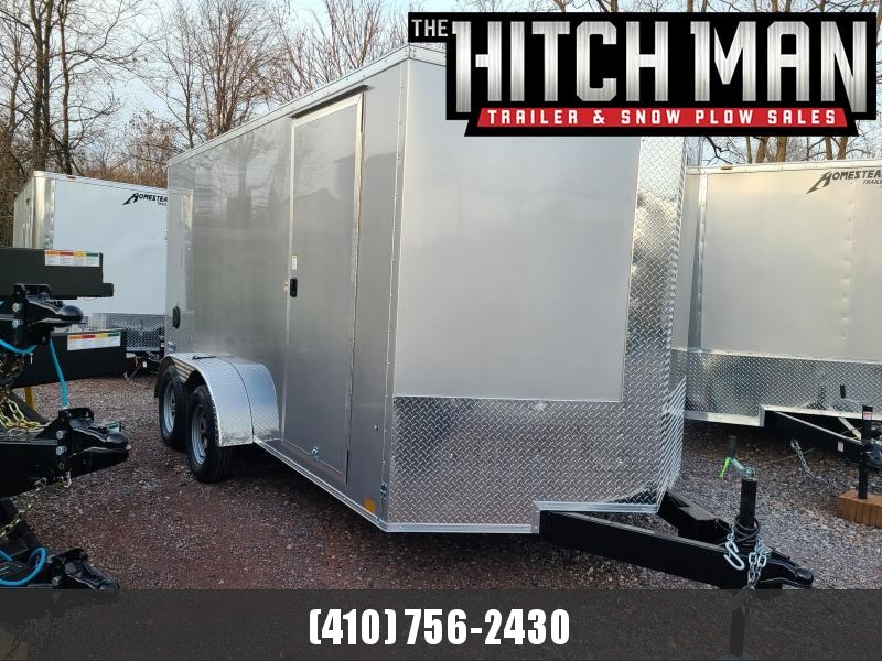 7 x 14 Look Element Se V-Nose Cargo 7k ***Silver w/Ramp Door 7 x 14 Look Element Se V-Nose Cargo 7k ***Silver w/Ramp Door