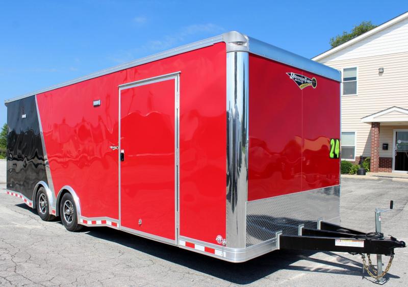 Red/Black 24� Millennium Extreme Race Car Enclosed Trailer