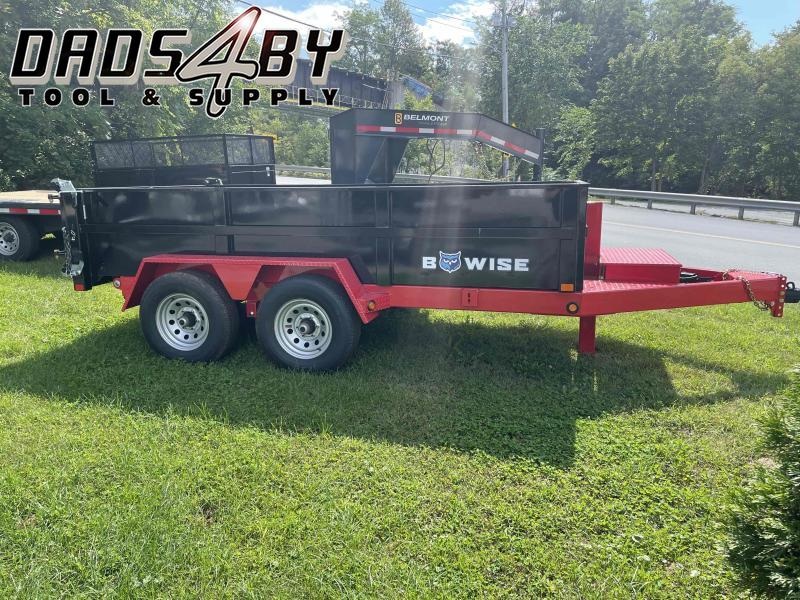 DLP12-10 BWISE 6'X12' 10K Red/Black Dump W/Combo Gate, Ramps & Hydraulic Jack DLP12-10 BWISE 6'X12' 10K Red/Black Dump W/Combo Gate, Ramps & Hydraulic Jack