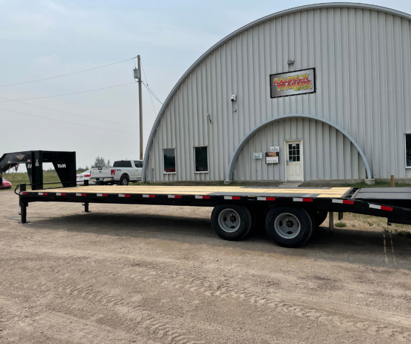H&H DUAL H25+5SDBCL_GN19-200 H&H HD LOW PROFILE DECKOVER TAN025+5 Gooseneck 23,900LB GVWR H&H DUAL H25+5SDBCL_GN19-200 H&H HD LOW PROFILE DECKOVER TAN025+5 Gooseneck 23,900LB GVWR