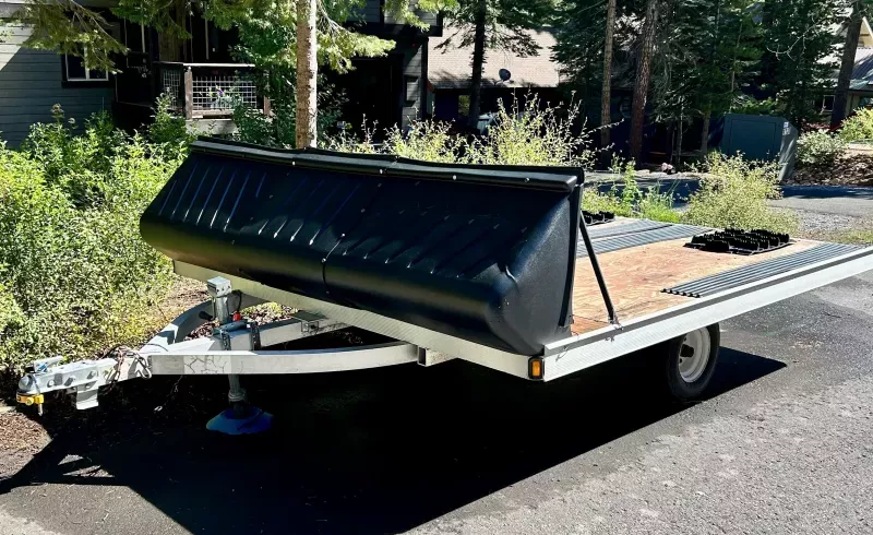 Aluminum Tilt Bed Snowmobile Trailer