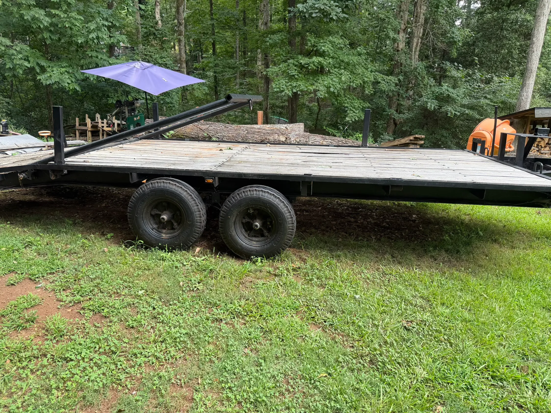 8’ by 20’ home built deck over trailer