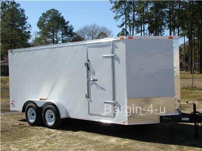 NEW 7X16 ENCLOSED CARGO TRAILER-CHOOSE COLOR