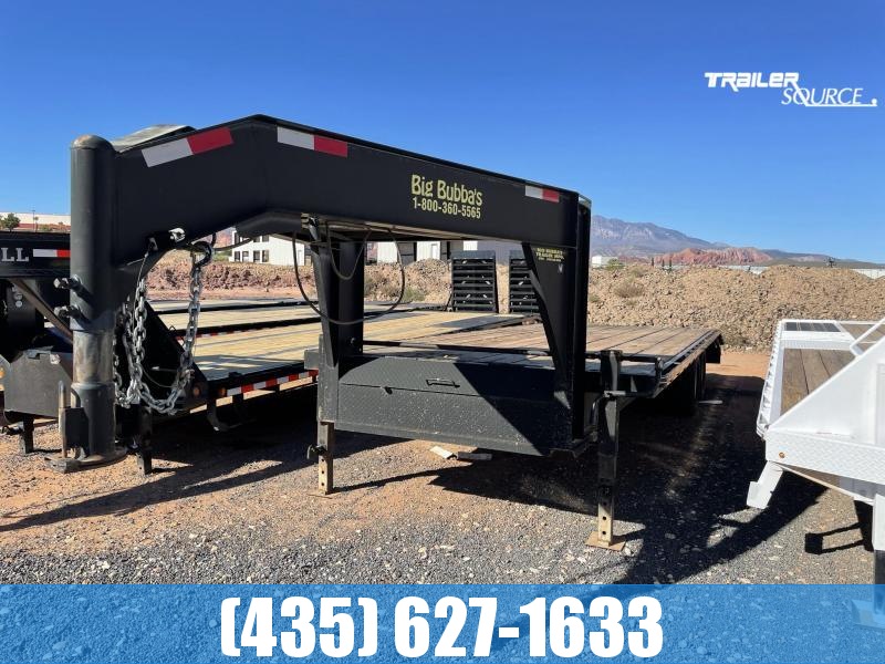 2002 Big Bubba 8x25TA5 Gooseneck Dovetail Equipment Trailer 2002 Big Bubba 8x25TA5 Gooseneck Dovetail Equipment Trailer