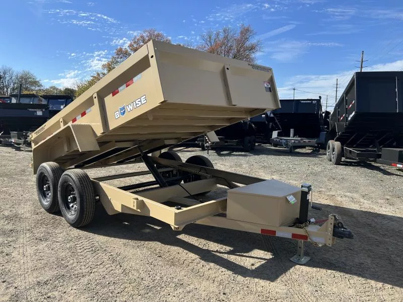 2026 BWISE DT712LP-LE-12 7x12 Low Side Dump Trailer