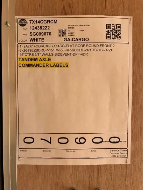 used Cargo (Enclosed) Trailers Carry-On  for sale, in Raleigh, NC Thumbnail 11