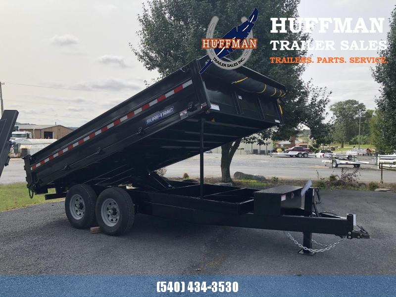 Sure Trac 96" x 14' Deckover Dump Trailer w/ Fold Down Sides Sure Trac 96" x 14' Deckover Dump Trailer w/ Fold Down Sides