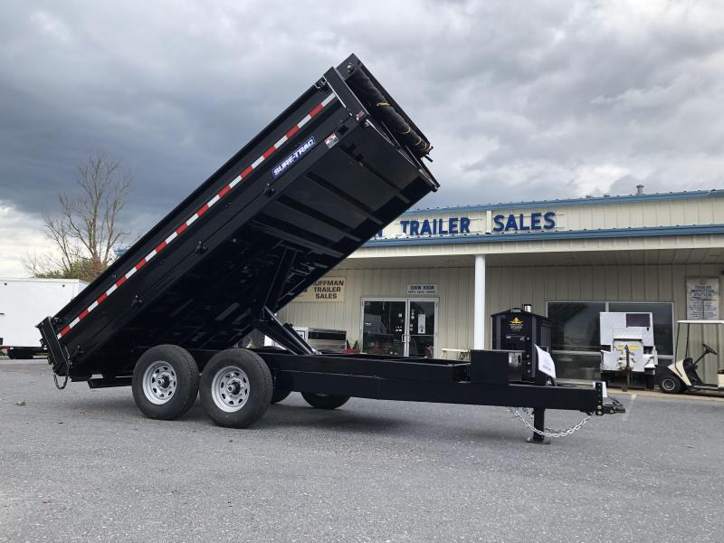 Sure Trac 96" x 14' Deckover Dump Trailer w/ Fold Down Sides | New and