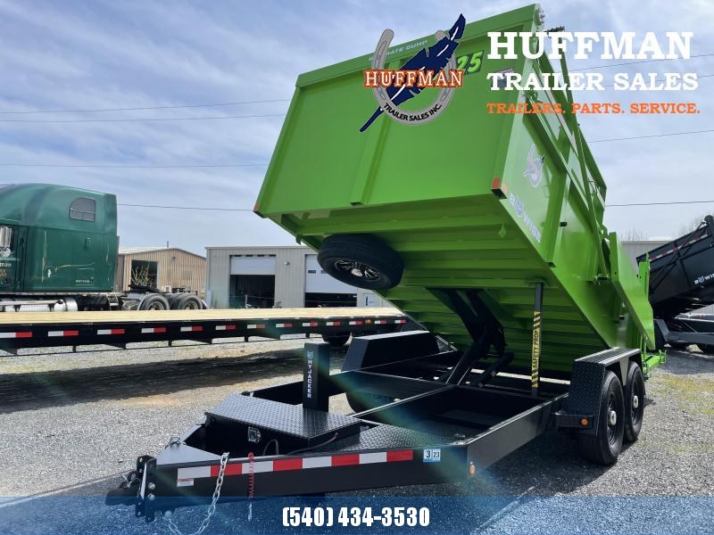BWISE 14' Ultimate Dump Trailer-Lime Green BWISE 14' Ultimate Dump Trailer-Lime Green