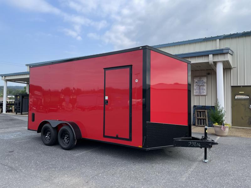 Spartan 7x16 Red Enclosed Trailer Spartan 7x16 Red Enclosed Trailer