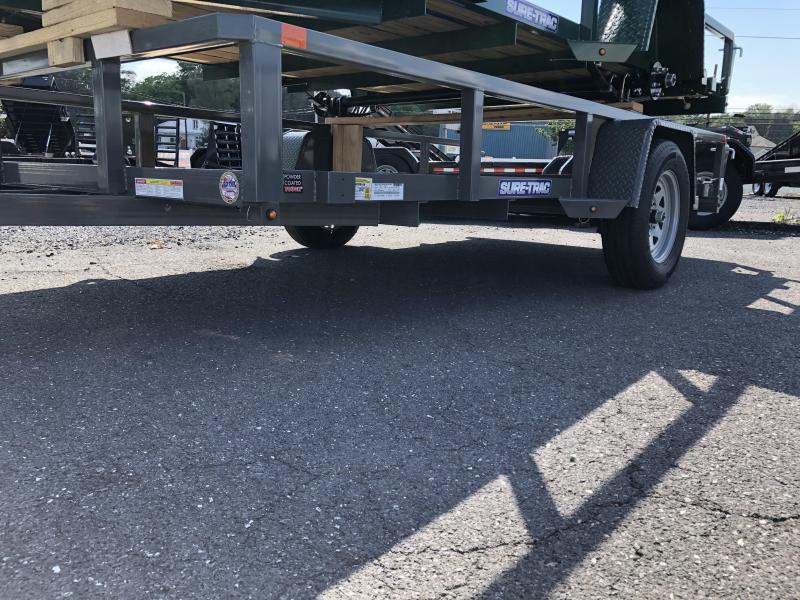 Sure-Trac 6 x 12 Tube Top Utility Trailer-Charcoal Sure-Trac 6 x 12 Tube Top Utility Trailer-Charcoal