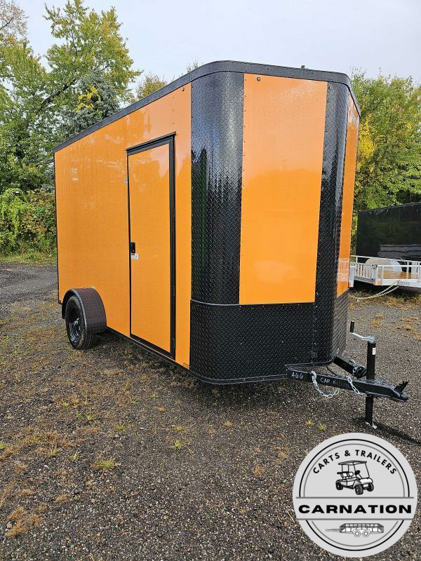 2024 ARISING TRAILERS ORANGE Single Axle 6X12 Enclosed Cargo Trailer