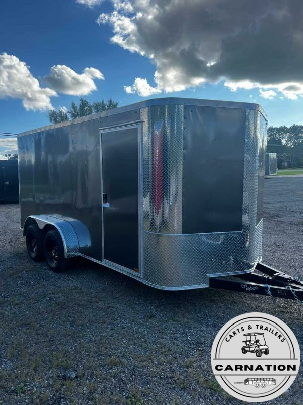 2024 ARISING TRAILERS CHARCOAL 7X14 Enclosed Cargo Trailer Trailers