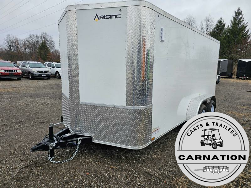 2024 ARISING TRAILERS WHITE 7X14 Enclosed Cargo Trailer Trailers