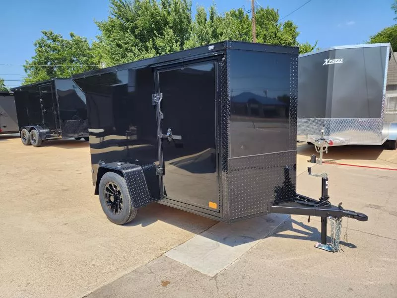2026 New 5x8 SA Screwless Enclosed Trailer | Blackout | Spoiler Package | 5' Interior | .08 Polycor
