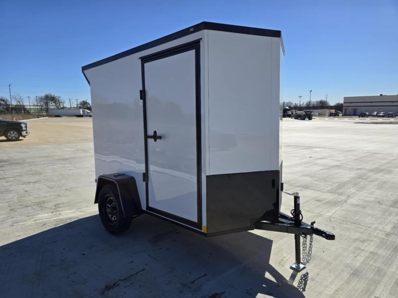2025 New 5X8 SA Screwless Enclosed Trailer | Blackout | Spoiler Package | .08 Polycor