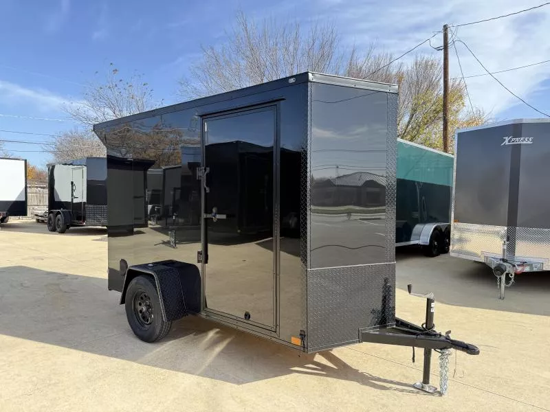 2026 New 5x10 SA Screwless Enclosed Trailer | Blackout | Spoiler Package | .08 Polycor | Dexter Axle | 931