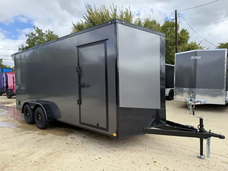 2026 New 7x18 TA Screwless Enclosed Trailer | Blackout | Spoiler Package | 7' Interior | .08 Polycor | 882