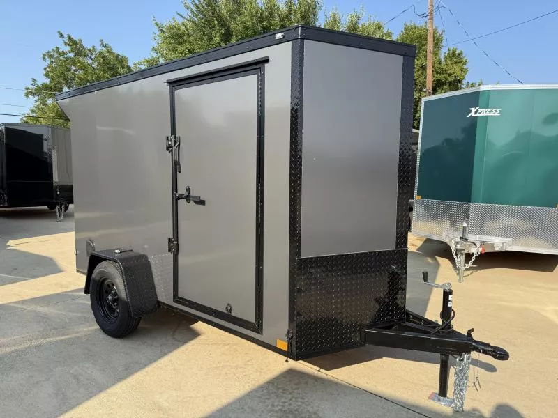 2026 New 5x10 SA Screwless Enclosed Trailer | Blackout | Spoiler Package | 6' Interior | .08 Polycor | #813