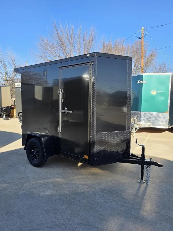 2026 New 5x8 SA Screwless Enclosed Trailer | Blackout | Spoiler Package | Barn Doors | .08 Polycor | Dexter Axle | 995