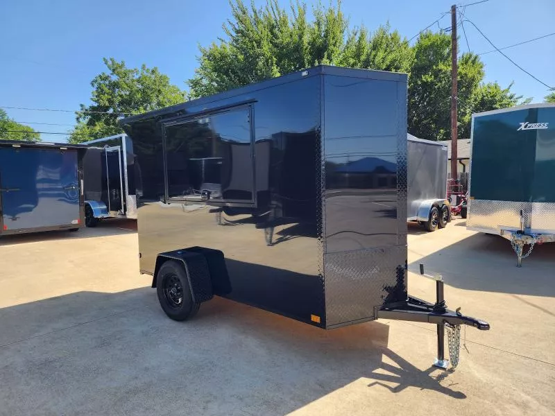 2026 New 5x10 SA Screwless Vending Enclosed Trailer | Blackout | Spoiler Package | .08 Polycor