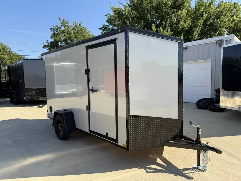 2026 New 6x12 SA Screwless Enclosed Trailer | Blackout | Spoiler Package | .08 Polycor | 833
