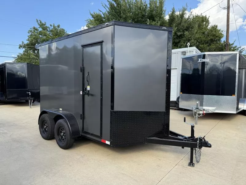 2025 New 7X10 TA Screwless Enclosed Trailer | Blackout | Spoiler Package | .08 Polycor | 826