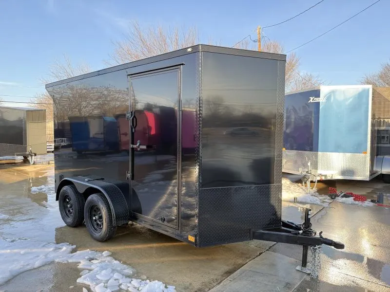 2026 New 6x12 TA Screwless Enclosed Trailer | Blackout | Spoiler Package | .08 Polycor | Dexter Axles | 967