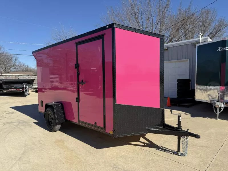 2026 New 6x12 SA Screwless Enclosed Trailer | Blackout | Spoiler Package | .08 Polycor | Dexter Axle | 957