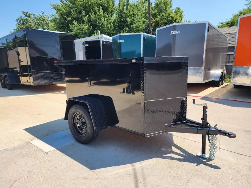 2026 New 4x6 Screwless Enclosed Trailer | Blackout | Spoiler Package | 3' Interior | .08 Polycor