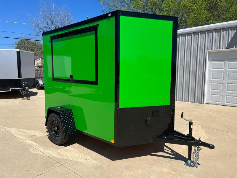 2024 New 6x8 SA Screwless Vending Trailer | Blackout | .08 Polycor | 50 AMP Package