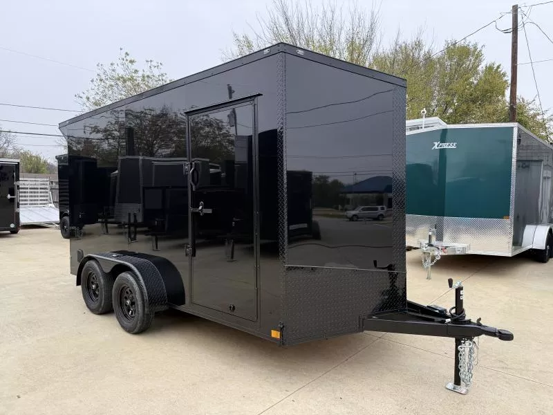 2026 New 7x14 TA Screwless Enclosed Trailer | Blackout | Spoiler Package | 7' Interior | .08 Polycor | 921