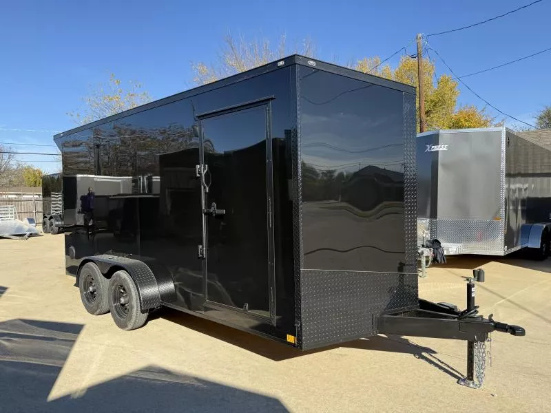 2026 New 7x16 TA Screwless Enclosed Trailer | Blackout | Spoiler Package | 7' Interior | 10K | .08 Polycor | 922