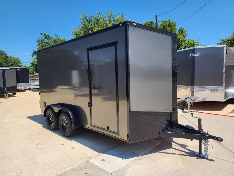 2026 New 7x14 TA Screwless Enclosed Trailer | Blackout | Spoiler Package | 7' Interior | Barn Door | .08 Polycor