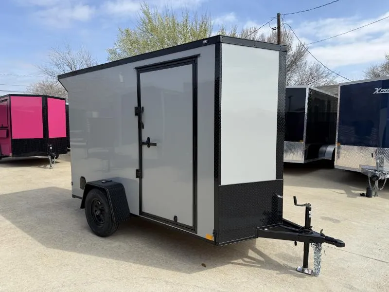 2026 New 5x10 SA Screwless Enclosed Trailer | Blackout | Spoiler Package | .08 Polycor | Dexter Axle | 1016