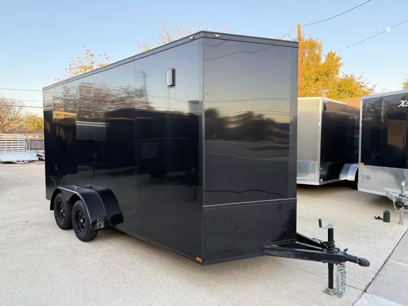 2024 Used 7x16 TA UTV Screwless Enclosed Trailer | 7'6" Interior | E-Tracks | .08 Polycor | #774