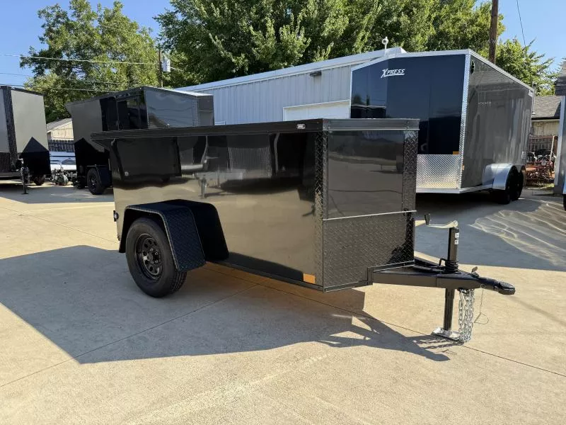 2026 Used 4x8 SA Screwless Enclosed Trailer | Blackout | Spoiler Package | 3' Interior | .08 Polycor