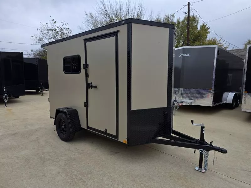 2026 New 5x10 SA Screwless Enclosed Trailer | Blackout | Spoiler Package | .08 Polycor | Barn Doors | Dexter Axles | 924
