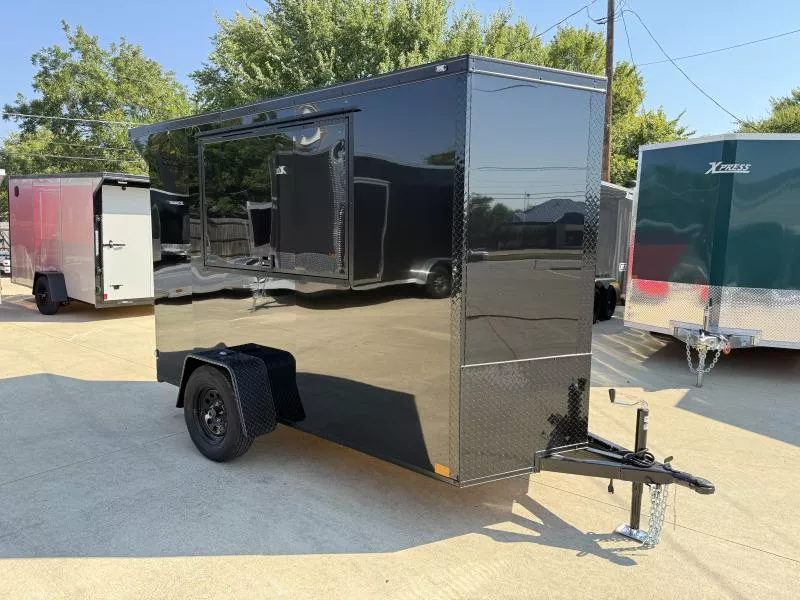 2026 New 5x10 SA Screwless Vending Enclosed Trailer | Blackout | Spoiler Package | .08 Polycor | 846