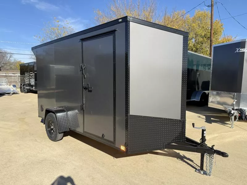 2026 New 6x12 SA Screwless Enclosed Trailer | Blackout | Spoiler Package | .08 Polycor | Dexter Axle | 925