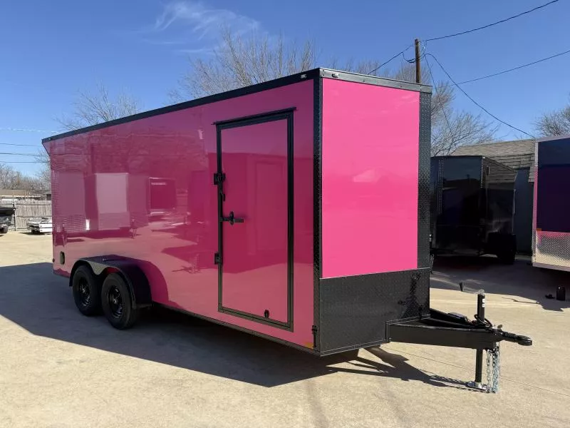 2026 New 7x18 TA3 Screwless Enclosed Trailer | Blackout | Spoiler Package | 10K |  7' Interior | .08 Polycor | Dexter Axles |  963