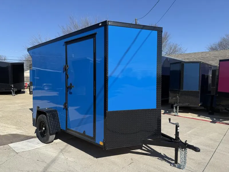 2026 New 6x10 SA Screwless Enclosed Trailer | Blackout | Spoiler Package | E-Tracks | .08 Polycor | Dexter Axle | 974