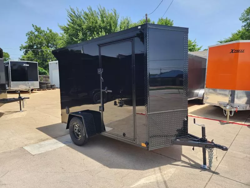 2026 New 5x10 SA Screwless Enclosed Trailer | Blackout | Spoiler Package | .08 Polycor