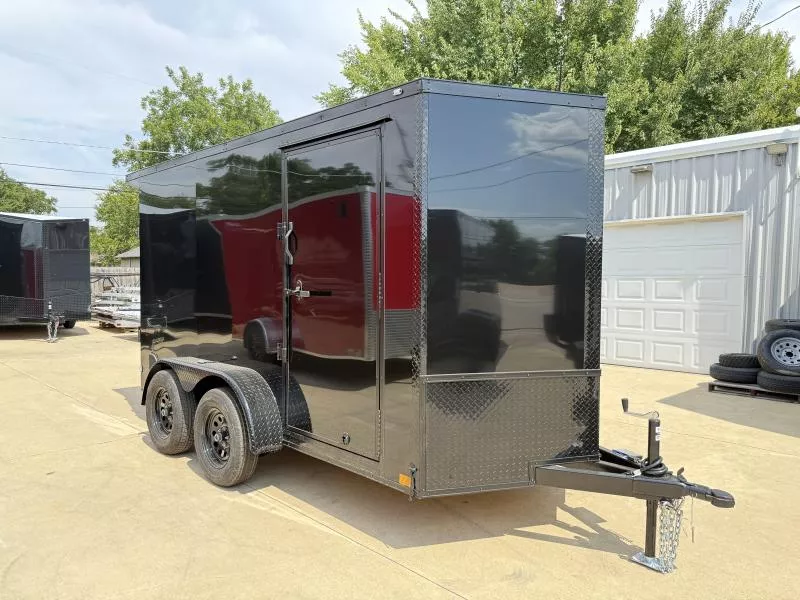 2026 New 6x12 TA Screwless Enclosed Trailer | Blackout | Spoiler Package | Barn Doors |  .08 Polycor | #810