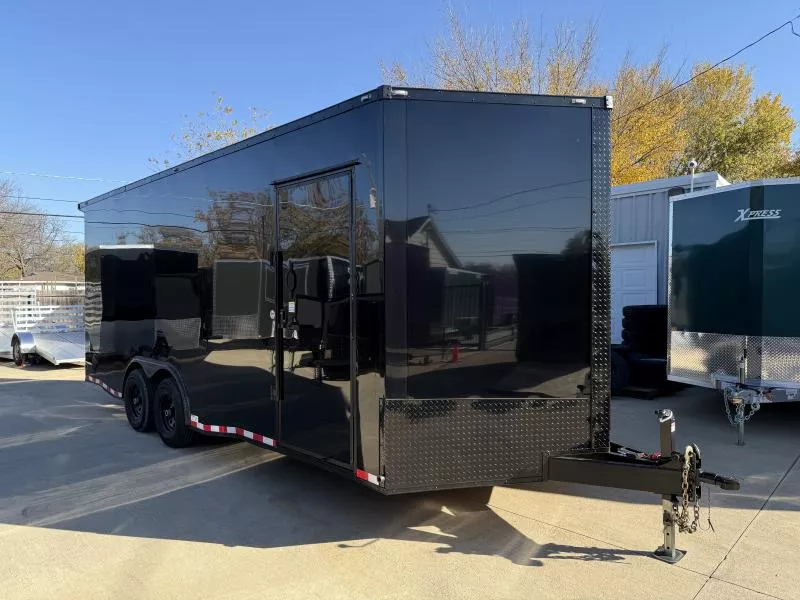 2026 New 8.5x20 TA3 Screwless Enclosed Trailer | Blackout | Spoiler Package | 7'6" Interior | 10k | .08 Polycor | 909