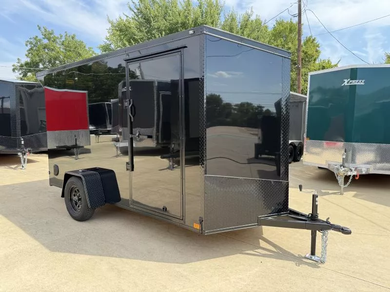 2026 New 6x12 SA Screwless Enclosed Trailer | Blackout | Spoiler Package | .08 Polycor | #824