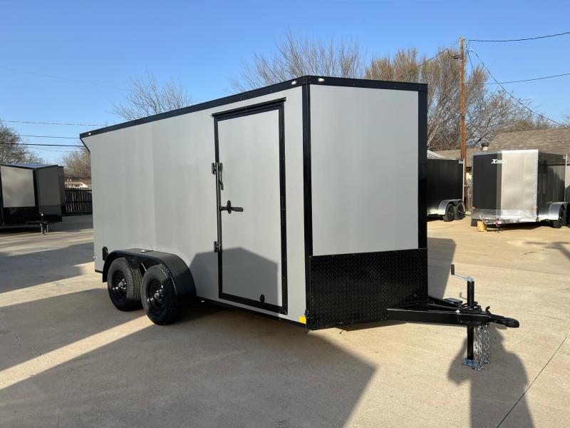 2025 New 7x14 TA Screwless Enclosed Trailer | Blackout | Spoiler Package | .08 Polycor