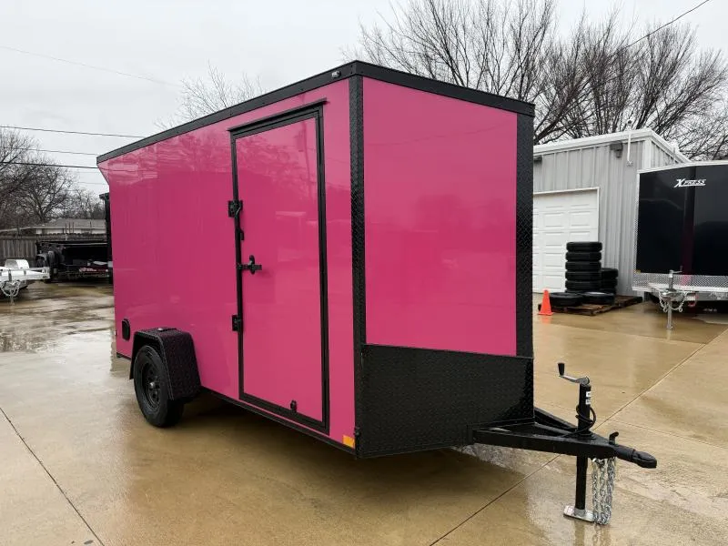 2026 New 6x12 SA Screwless Enclosed Trailer | Blackout | Spoiler Package | .08 Polycor | Dexter Axle | 957